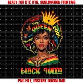 I Am Black History Month Women Girls Afro Black Queen Shirt design, Digital Download