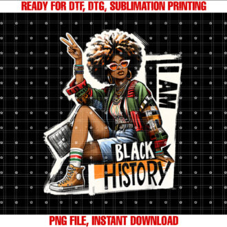 I Am Black History Proud Black Women Africa American Queen T-shirt design, Digital Download