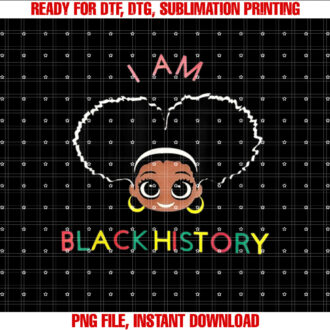 I Am The Strong African Queen girls Black History girls T-shirt design, Digital Download