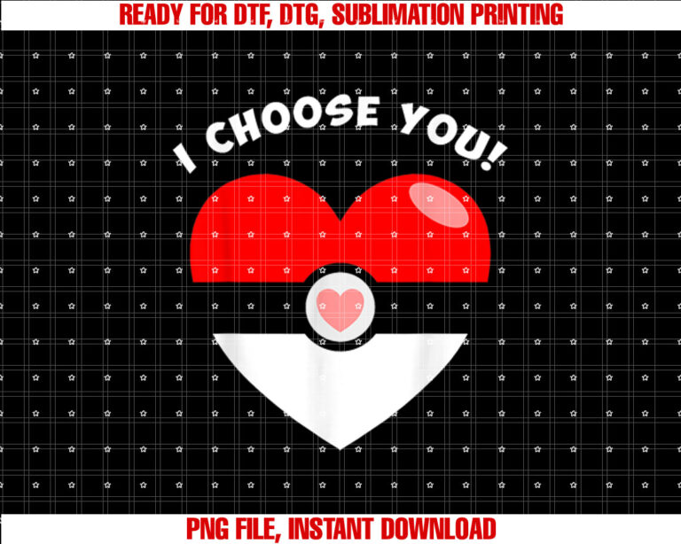 I Choose You Valentines Video Game Parody T-shirt design, Digital Download