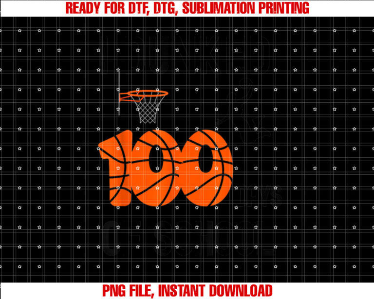 I Dunked 100 Days of School Basketball 100th Day of School T-shirt design, Digital Download