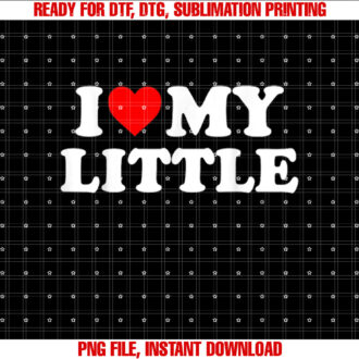 I Heart My Little Love Matching Little Big Sorority T-shirt design, Digital Download