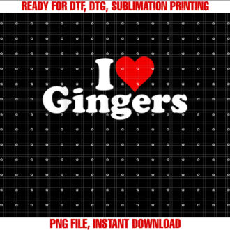 I LOVE HEART GINGERS REDHEADS RED HAIR T-shirt design, Digital Download