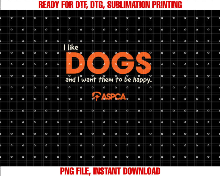 I Like Dogs T-shirt design, Digital Download