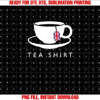 I Love English Tea UK Flag T-shirt design, Digital Download