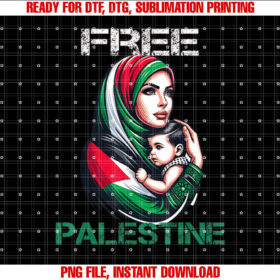 I Love Free Palestine Mother Children Gaza Strip Palestinian Shirt design, Digital Download