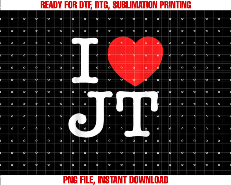 I Love JT Gift New T-shirt design, Digital Download