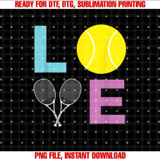 I Love Tennis Tennis Player T-shirt design, Digital Download