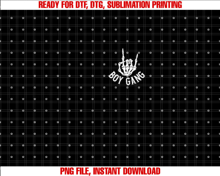 I Run A Boy Gang Boy Mom Funny Skeleton Front and Back T-shirt design, Digital Download