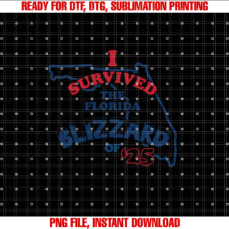 I Survived the Florida Blizzard of 2025 Snow Storm Retro T-shirt design, Digital Download