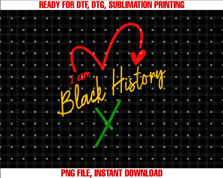 I am Black History African Civil Rights Juneteenth T-shirt design, Digital Download