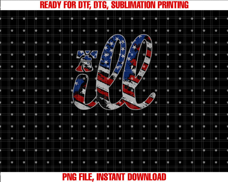 ILL Philadelphia Philly American Flag Grunge Liberty Bell T-shirt, Sublimation Design, Digital Download