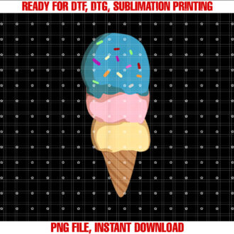 Ice Cream Gift for Girls Women Ice Cream Cone T-shirt design, Digital Download