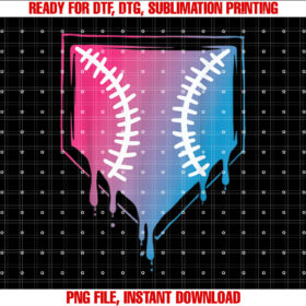 Ice Cream Home Plate Baseball Drip T-shirt design, Digital Download