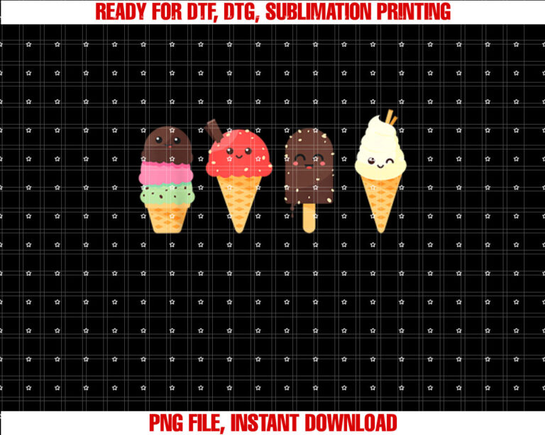 Ice Cream Lover for Summer T-shirt design, Digital Download