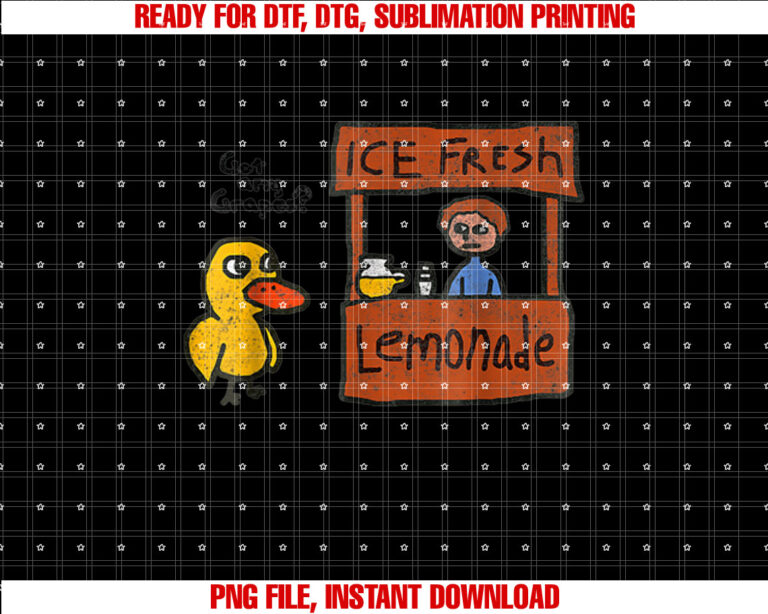 Ice Fresh Lemonade Duck Funny Got Any Grapes Love Gift T-shirt design, Digital Download