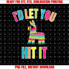 Id Let You Hit It Cinco De Mayo for Men Women T-shirt design, Digital Download