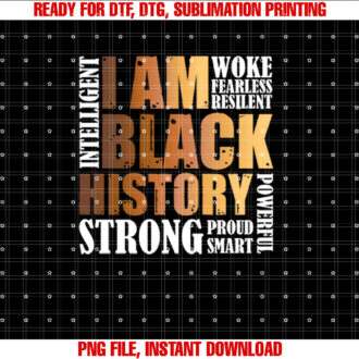 Im Black History African American Black History Month T-shirt design, Digital Download