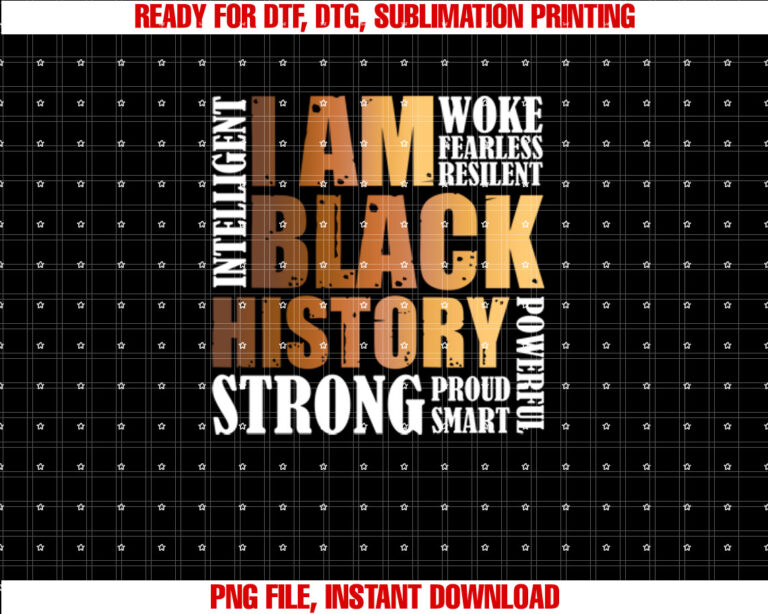Im Black History African American Black History Month T-shirt design, Digital Download