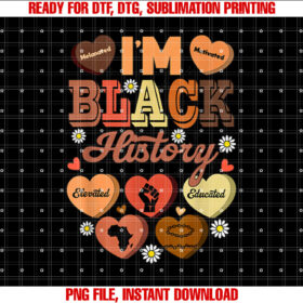 Im Black History BLM Melanin African American Women Girls T-shirt design, Digital Download