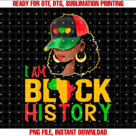 Im Black History Month African American Women girls T-shirt design, Digital Download