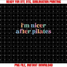 Im Nicer After Pilates Pilates Women With Sayings T-shirt design, Digital Download