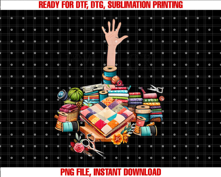 Im Ok Sewing Quilting for Women Knitting Quilters Sewer T-shirt, Sublimation Design, Digital Download