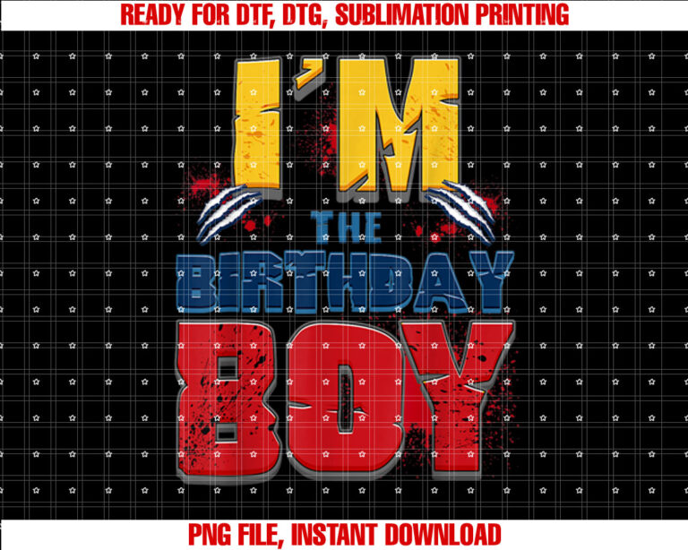 Im the Birthday Boy Family Party Decorations T-shirt, Sublimation Design, Digital Download