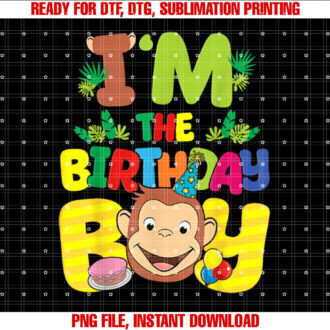 Im the Birthday Boy Monkey Family Matching T-shirt, Sublimation Design, Digital Download