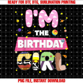 Im the Birthday Girl Cowgirl Family Party Decoration T-shirt, Sublimation Design, Digital Download