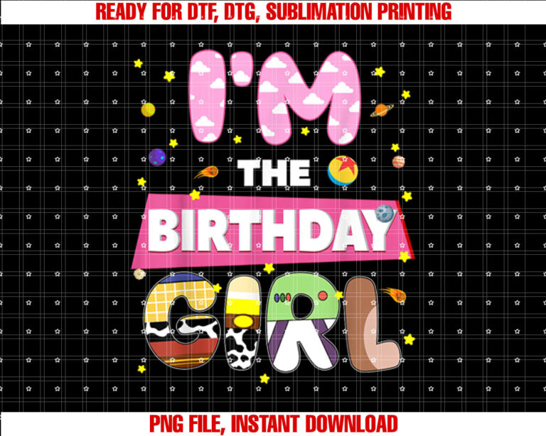 Im the Birthday Girl Cowgirl Family Party Decoration T-shirt, Sublimation Design, Digital Download