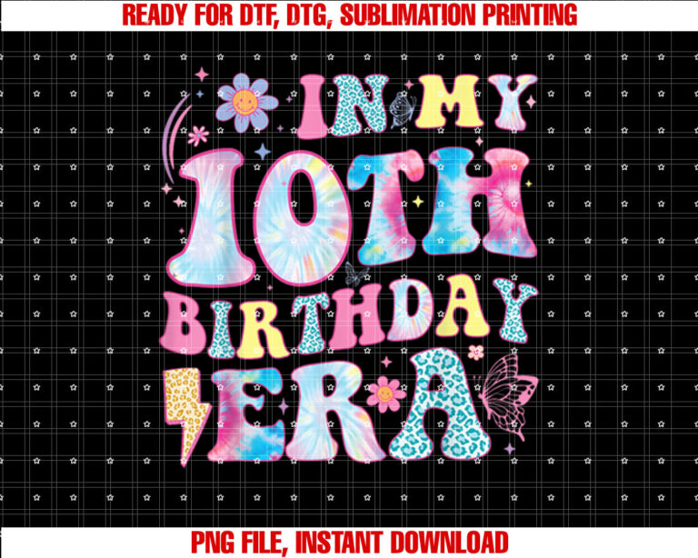 In My 10th Birthday Era Ten Bday 10 Year Old Birthday Girl T-shirt