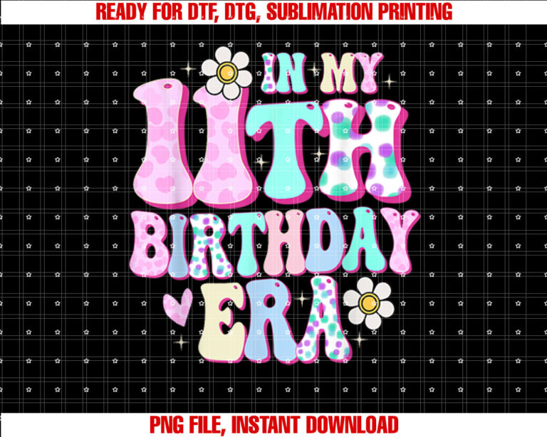 In My 11th Birthday Era Girl Gifts Eleven Bday 11 Year Old T-shirt