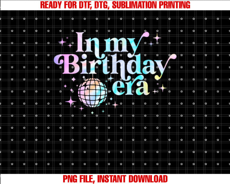 In My Birthday Era Birthday Girls Kids Birthday Party Disco T-shirt