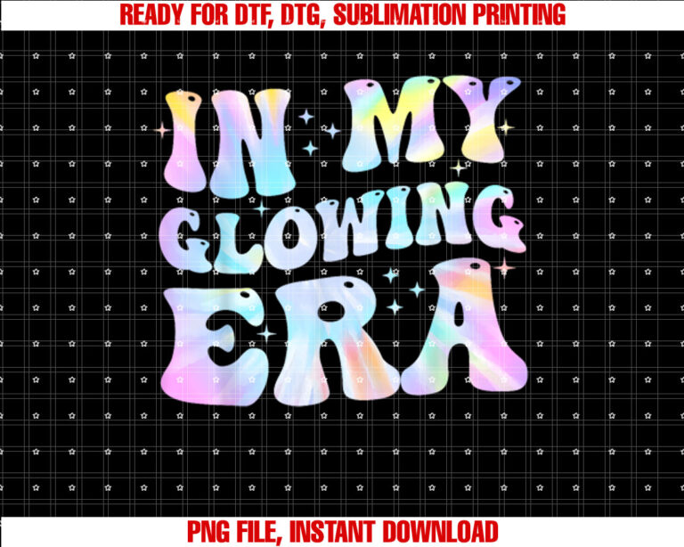 In My Glowing Era Groovy Colorful Bright T-shirt