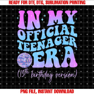 In My Official Teenager Era 13th Birthday Version Boys Girls T-shirt