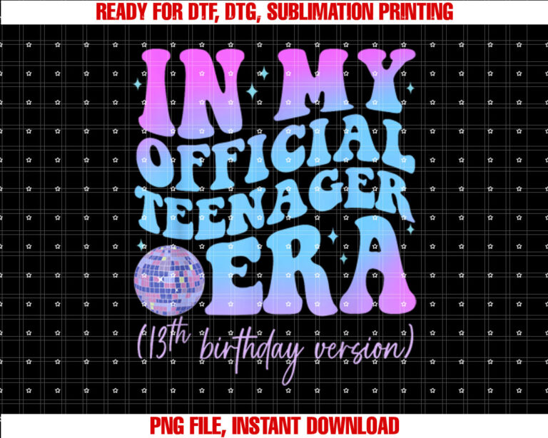 In My Official Teenager Era 13th Birthday Version Boys Girls T-shirt