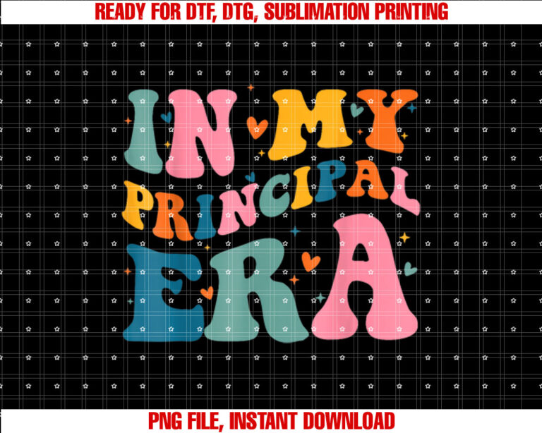 In My Principal Era Groovy School Principal Back to School T-shirt