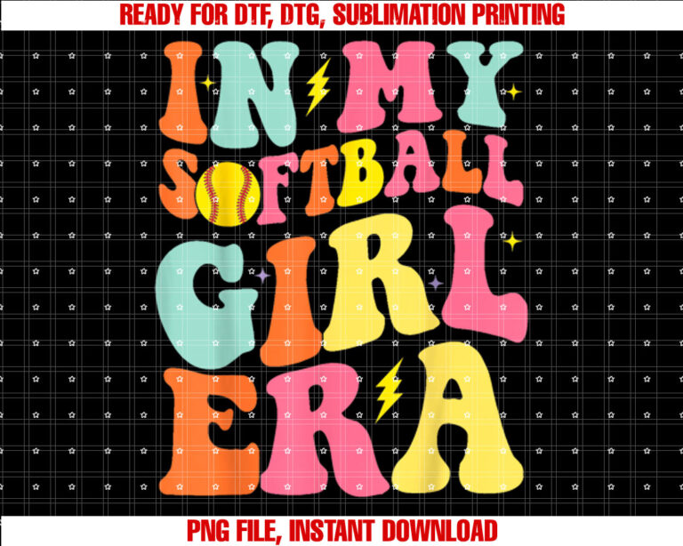 In My Softball Girl Era Retro Groovy Softball Girl T-shirt