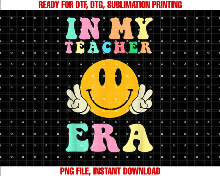 In My Teacher Era Retro Back to School Teacher Student T-shirt