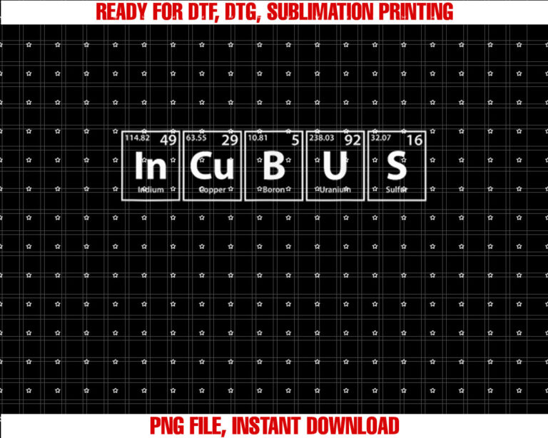 Incubus Incubus Periodic Table Elements T-shirt
