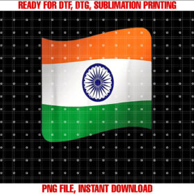 India Independence Day 15 August 1947 Indian Flag Patriotic T-shirt, Sublimation Design, Digital Download