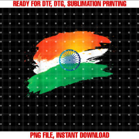 India Independence Day 15 August Indian Flag Patriotic T-shirt, Sublimation Design, Digital Download