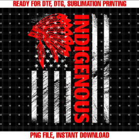 Indigenous Peoples Day Distressed Headdress Usa Flag T-shirt, Sublimation Design, Digital Download