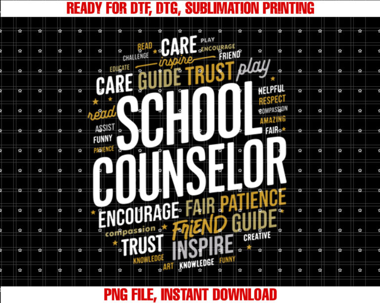 Inspirational Word School Counseling for Guidance Counselors T-shirt