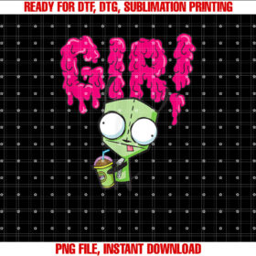 Invader Zim Gir Slime Slush T-shirt, Sublimation Design, Digital Download
