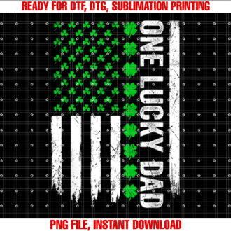 Irish American Flag One Lucky Dad Shamrock St Patricks Day T-shirt