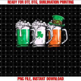 Irish Beer Ireland Flag St Patricks Day Men Women Leprechaun T-shirt, Sublimation Design, Digital Download