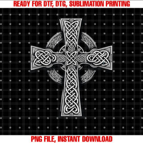 Irish Cross St Patricks Day Celtic Knots Christian T-shirt, Sublimation Design, Digital Download