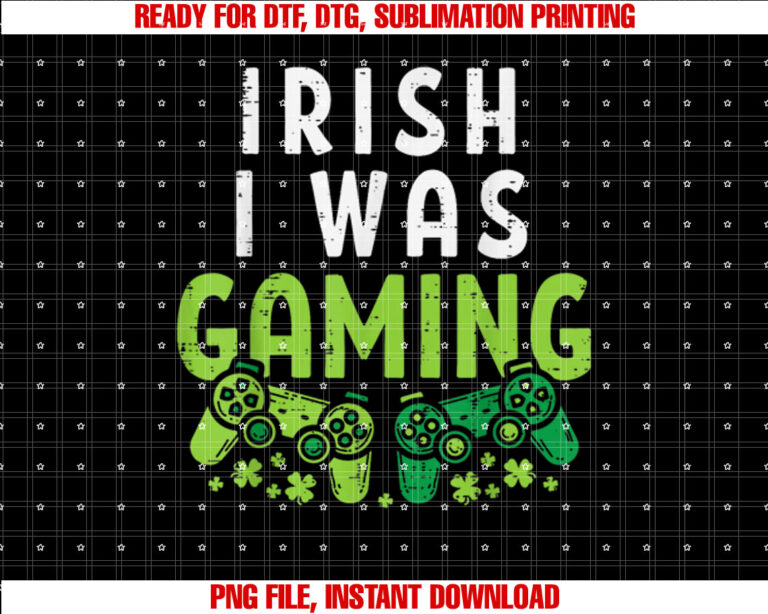 Irish I Was Gaming Funny St Patricks Day Gamer Boys Men Gift T-shirt